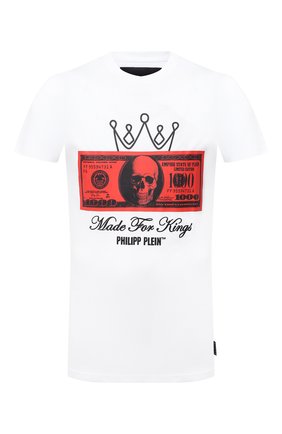Мужская хлопковая футболка PHILIPP PLEIN белого цвета по цене 39150 руб., арт. F20C MTK4607 PJY002N | Фото 1 Мужская хлопковая футболка PHILIPP PLEIN белого цвета, арт. F20C MTK4607 PJY002N | Фото 1