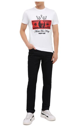 Мужская хлопковая футболка PHILIPP PLEIN белого цвета по цене 39150 руб., арт. F20C MTK4607 PJY002N | Фото 2 Мужская хлопковая футболка PHILIPP PLEIN белого цвета, арт. F20C MTK4607 PJY002N | Фото 2