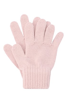 Детские шерстяные перчатки CATYA розового цвета, арт. 024529 | Фото 1 (Материал: Шерсть, Текстиль; Региональные ограничения белый список (Axapta Mercury): RU)