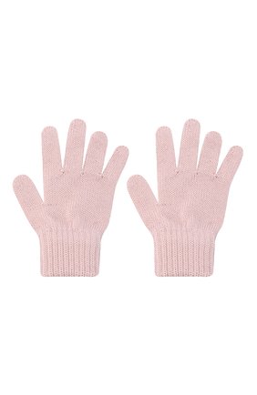 Детские шерстяные перчатки CATYA розового цвета, арт. 024529 | Фото 2 (Материал: Шерсть, Текстиль; Региональные ограничения белый список (Axapta Mercury): RU)