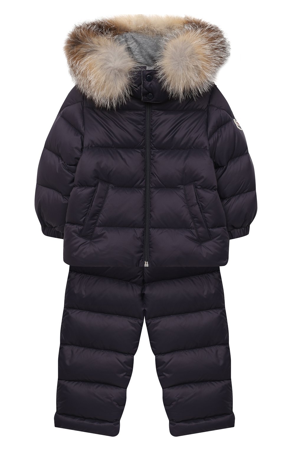 Детского комплект из куртки и брюк MONCLER темно-синего цвета, арт. F2-951-1F504-02-53079 | Фото 1