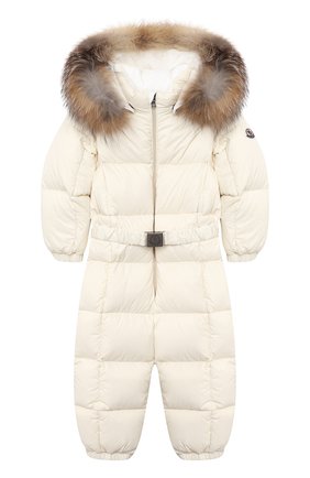 Детского пуховый комбинезон MONCLER бежевого цвета по цене 48400 руб., арт. F2-951-1G506-02-53079/18M-3A | Фото 1 Детского пуховый комбинезон MONCLER бежевого цвета, арт. F2-951-1G506-02-53079/18M-3A | Фото 1