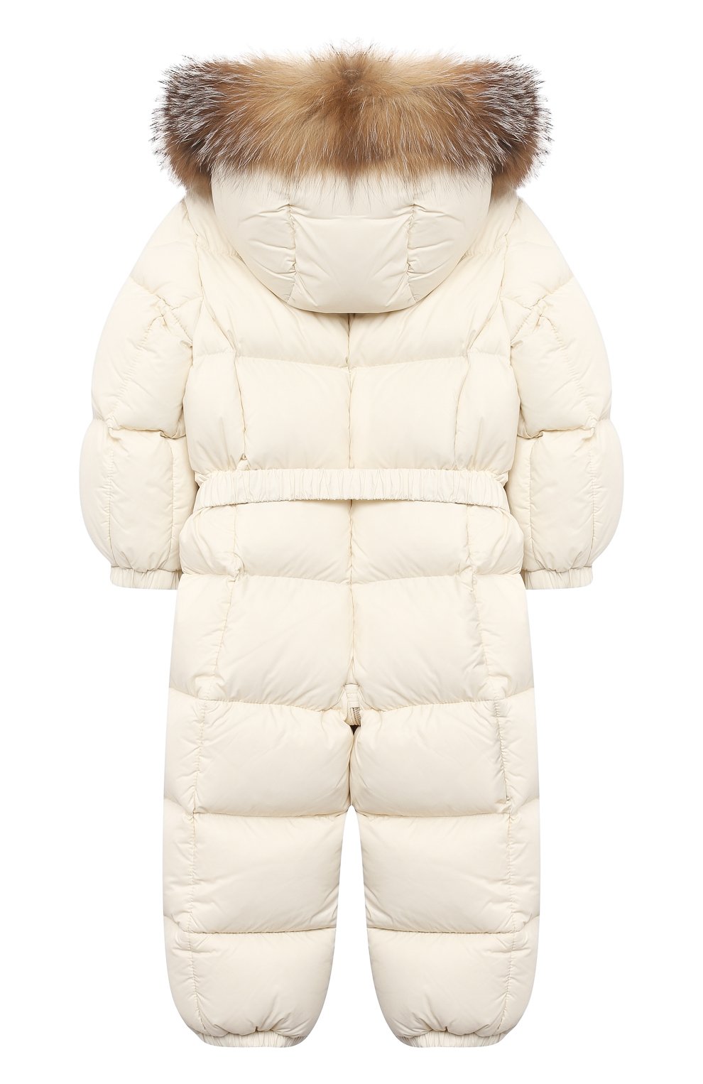 Детского пуховый комбинезон MONCLER бежевого цвета по цене 48400 руб., арт. F2-951-1G506-02-53079/18M-3A | Фото 2 Детского пуховый комбинезон MONCLER бежевого цвета, арт. F2-951-1G506-02-53079/18M-3A | Фото 2