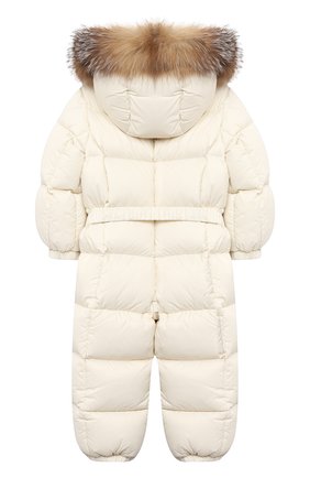 Детского пуховый комбинезон MONCLER бежевого цвета по цене 48400 руб., арт. F2-951-1G506-02-53079/18M-3A | Фото 2 Детского пуховый комбинезон MONCLER бежевого цвета, арт. F2-951-1G506-02-53079/18M-3A | Фото 2
