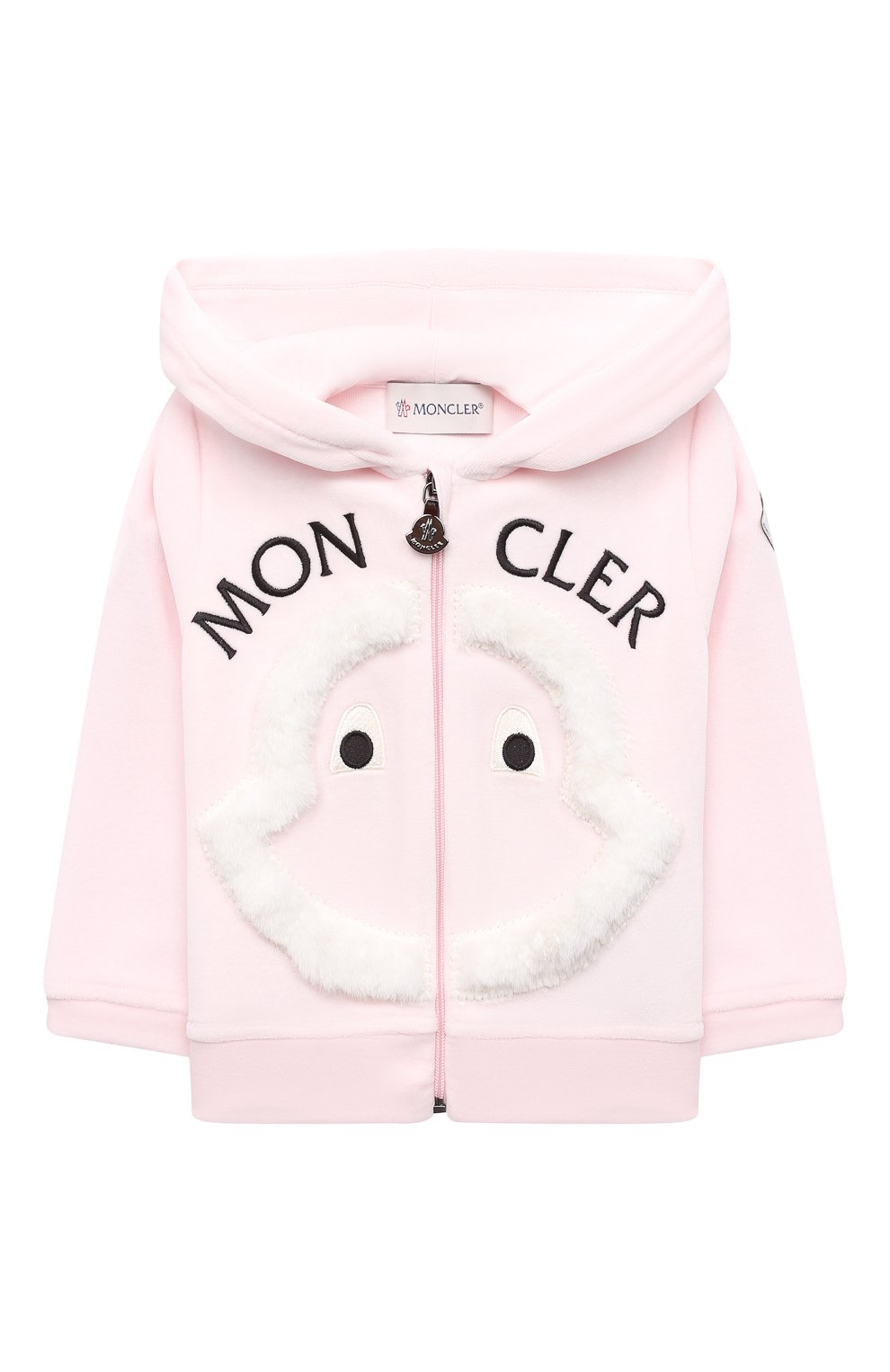 Детский комплект из толстовки и брюк MONCLER светло-розового цвета по цене 25100 руб., арт. F2-951-8M732-10-8999Y | Фото 2 Детский комплект из толстовки и брюк MONCLER светло-розового цвета, арт. F2-951-8M732-10-8999Y | Фото 2