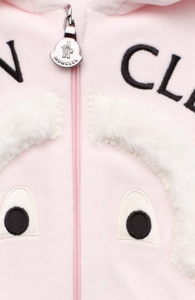 Детский комплект из толстовки и брюк MONCLER светло-розового цвета по цене 25100 руб., арт. F2-951-8M732-10-8999Y | Фото 4 Детский комплект из толстовки и брюк MONCLER светло-розового цвета, арт. F2-951-8M732-10-8999Y | Фото 4