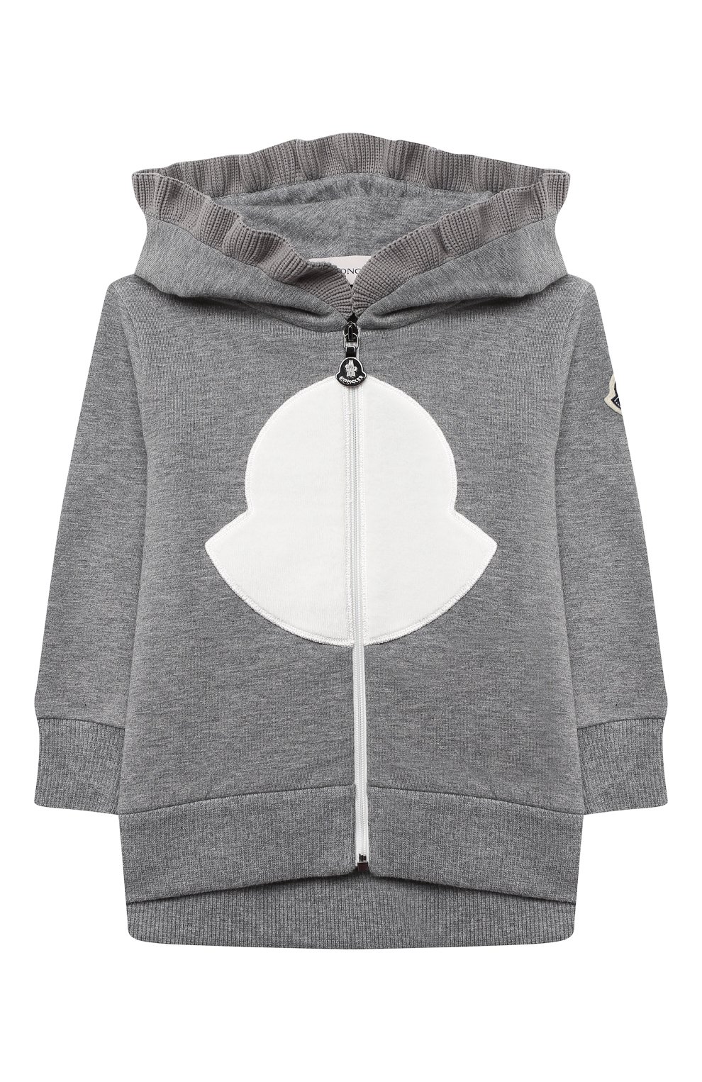 Детский хлопковая толстовка MONCLER серого цвета, арт. F2-951-8G705-10-809EH | Фото 1