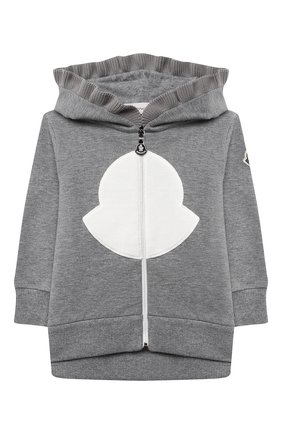 Детский хлопковая толстовка MONCLER серого цвета по цене 18000 руб., арт. F2-951-8G705-10-809EH | Фото 1 Детский хлопковая толстовка MONCLER серого цвета, арт. F2-951-8G705-10-809EH | Фото 1
