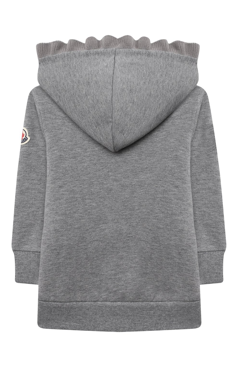 Детский хлопковая толстовка MONCLER серого цвета по цене 18000 руб., арт. F2-951-8G705-10-809EH | Фото 2 Детский хлопковая толстовка MONCLER серого цвета, арт. F2-951-8G705-10-809EH | Фото 2