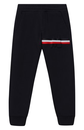 Детские хлопковые джоггеры MONCLER темно-синего цвета по цене 19100 руб., арт. F2-954-8H727-20-809B3/4-6A | Фото 1 Детские хлопковые джоггеры MONCLER темно-синего цвета, арт. F2-954-8H727-20-809B3/4-6A | Фото 1 (Материал внешний: Хлопок; Мальчики Кросс-КТ: Брюки-одежда, Брюки-спорт; Ростовка одежда: 6 лет | 116 см)