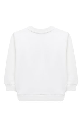 Детский хлопковый свитшот BALMAIN белого цвета по цене 12850 руб., арт. 6N4840/NX300/12-36M | Фото 2 Детский хлопковый свитшот BALMAIN белого цвета, арт. 6N4840/NX300/12-36M | Фото 2