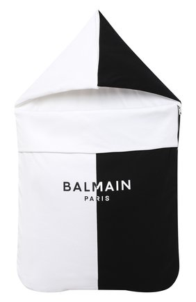 Детский хлопковый конверт BALMAIN черно-белого цвета по цене 22800 руб., арт. 6N0910/NX690 | Фото 1 Детский хлопковый конверт BALMAIN черно-белого цвета, арт. 6N0910/NX690 | Фото 1