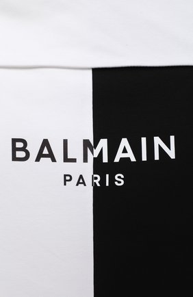 Детский хлопковый конверт BALMAIN черно-белого цвета по цене 22800 руб., арт. 6N0910/NX690 | Фото 3 Детский хлопковый конверт BALMAIN черно-белого цвета, арт. 6N0910/NX690 | Фото 3
