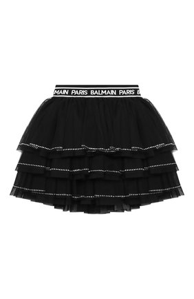 Детская юбка BALMAIN черного цвета по цене 45600 руб., арт. 6N7050/NE530/12-16 | Фото 1 Детская юбка BALMAIN черного цвета, арт. 6N7050/NE530/12-16 | Фото 1