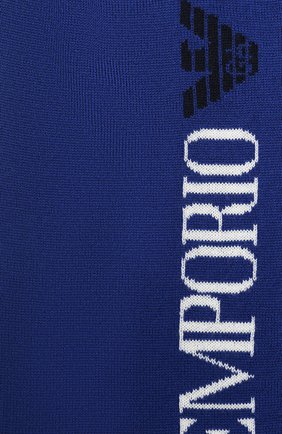 Детский шерстяной шарф EMPORIO ARMANI синего цвета по цене 7380 руб., арт. 404384/0A430 | Фото 2 Детский шерстяной шарф EMPORIO ARMANI синего цвета, арт. 404384/0A430 | Фото 2