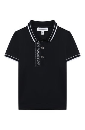 Детский хлопковое поло EMPORIO ARMANI темно-синего цвета по цене 5865 руб., арт. 6HHF79/1JRNZ | Фото 1 Детский хлопковое поло EMPORIO ARMANI темно-синего цвета, арт. 6HHF79/1JRNZ | Фото 1