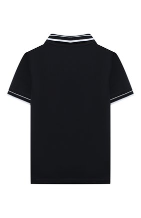 Детский хлопковое поло EMPORIO ARMANI темно-синего цвета по цене 5865 руб., арт. 6HHF79/1JRNZ | Фото 2 Детский хлопковое поло EMPORIO ARMANI темно-синего цвета, арт. 6HHF79/1JRNZ | Фото 2