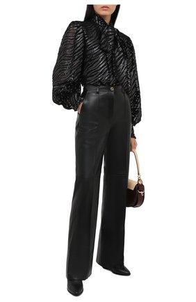 Женские кожаные брюки GUCCI черного цвета по цене 223000 руб., арт. 629532/XN336 | Фото 2 Женские кожаные брюки GUCCI черного цвета, арт. 629532/XN336 | Фото 2