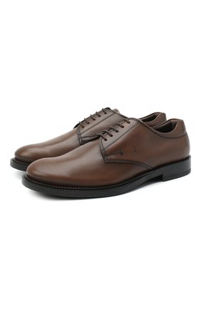 Мужской кожаные дерби TOD’S коричневого цвета по цене 36950 руб., арт. XXM62C00C20D9C | Фото 1 Мужской кожаные дерби TOD’S коричневого цвета, арт. XXM62C00C20D9C | Фото 1