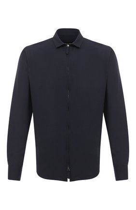 Мужская шерстяная рубашка GIORGIO ARMANI темно-синего цвета по цене 59950 руб., арт. 8WGCCZ5H/TZ735 | Фото 1 Мужская шерстяная рубашка GIORGIO ARMANI темно-синего цвета, арт. 8WGCCZ5H/TZ735 | Фото 1