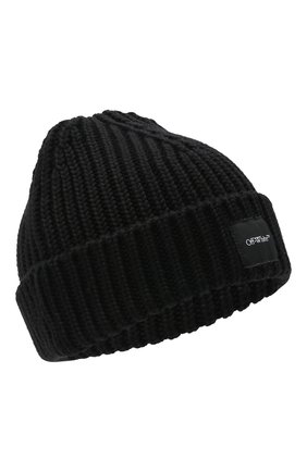 Мужская шерстяная шапка OFF-WHITE черного цвета по цене 20900 руб., арт. 0MLC001F20KNI0011000 | Фото 1 Мужская шерстяная шапка OFF-WHITE черного цвета, арт. 0MLC001F20KNI0011000 | Фото 1