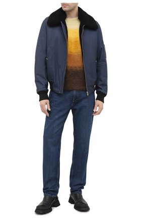 Мужской кожаный бомбер LANVIN темно-синего цвета по цене 399500 руб., арт. RM-LF0002-CM11-A20 | Фото 2 Мужской кожаный бомбер LANVIN темно-синего цвета, арт. RM-LF0002-CM11-A20 | Фото 2