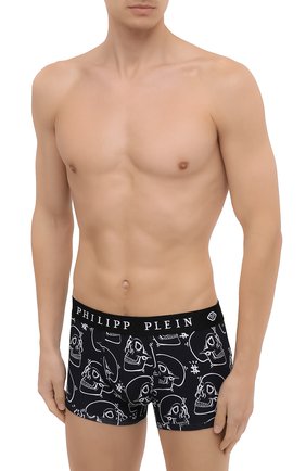 Мужские боксеры PHILIPP PLEIN черно-белого цвета по цене 10230 руб., арт. F20C MUY0234 PJY002N | Фото 2 Мужские боксеры PHILIPP PLEIN черно-белого цвета, арт. F20C MUY0234 PJY002N | Фото 2