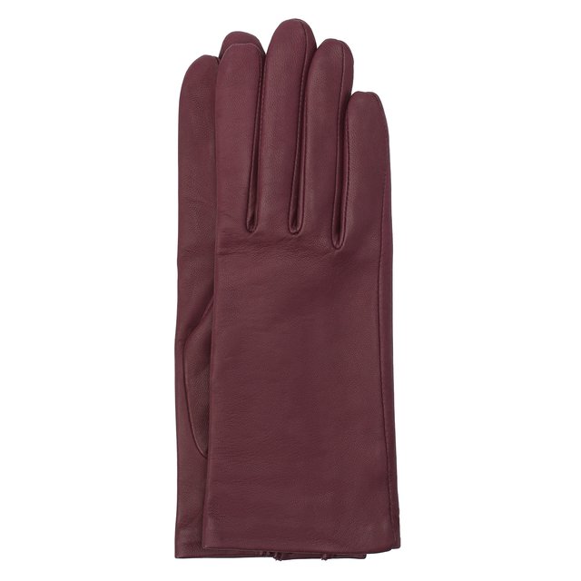 фото Кожаные перчатки с подкладкой из шелка agnelle