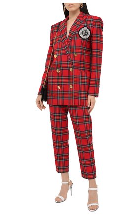 Женский шерстяной жакет BALMAIN красного цвета по цене 224000 руб., арт. UF17318/W085 | Фото 2 Женский шерстяной жакет BALMAIN красного цвета, арт. UF17318/W085 | Фото 2