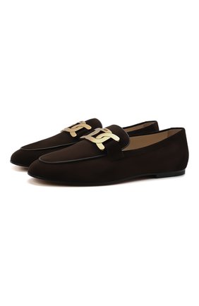 Женские замшевые лоферы TOD’S темно-коричневого цвета по цене 55200 руб., арт. XXW79A0DD00D8W | Фото 1 Женские замшевые лоферы TOD’S темно-коричневого цвета, арт. XXW79A0DD00D8W | Фото 1