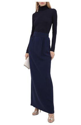 Женская шелковая юбка GIORGIO ARMANI синего цвета по цене 117500 руб., арт. 0WHNN03W/T0010 | Фото 2 Женская шелковая юбка GIORGIO ARMANI синего цвета, арт. 0WHNN03W/T0010 | Фото 2