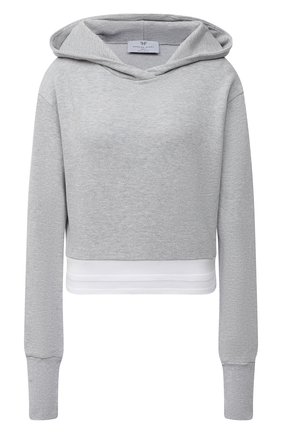 Женский хлопковое худи HEROINE SPORT серого цвета по цене 12150 руб., арт. HS-2-098/PRE-FALL 2020 | Фото 1 Женский хлопковое худи HEROINE SPORT серого цвета, арт. HS-2-098/PRE-FALL 2020 | Фото 1