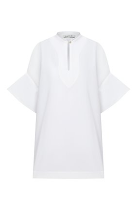 Женский хлопковый топ LANVIN белого цвета по цене 76950 руб., арт. RW-T0675U-4408-H20 | Фото 1 Женский хлопковый топ LANVIN белого цвета, арт. RW-T0675U-4408-H20 | Фото 1