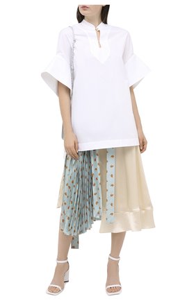 Женский хлопковый топ LANVIN белого цвета по цене 76950 руб., арт. RW-T0675U-4408-H20 | Фото 2 Женский хлопковый топ LANVIN белого цвета, арт. RW-T0675U-4408-H20 | Фото 2