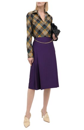 Женская шерстяная юбка VICTORIA BECKHAM фиолетового цвета по цене 89200 руб., арт. 1320WSK001580A | Фото 2 Женская шерстяная юбка VICTORIA BECKHAM фиолетового цвета, арт. 1320WSK001580A | Фото 2