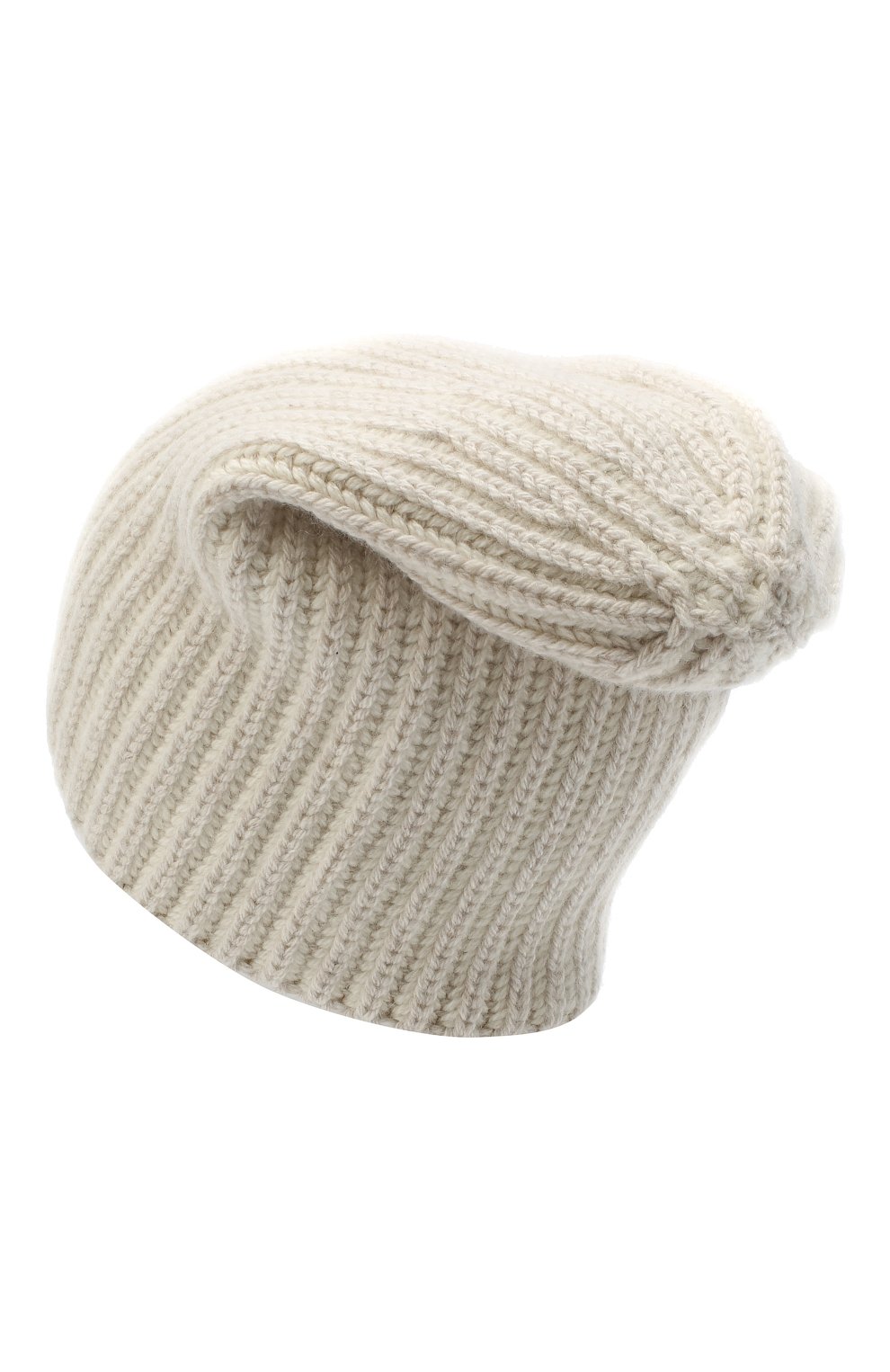 Женская кашемировая шапка LORO PIANA светло-серого цвета, арт. FAL4380 | Фото 2 (Материал: Текстиль, Кашемир, Шерсть; Региональные ограничения белый список (Axapta Mercury): RU)