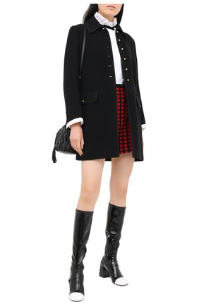 Женская хлопковая блузка MIU MIU белого цвета по цене 68000 руб., арт. MK1419-819-F0009 | Фото 2 Женская хлопковая блузка MIU MIU белого цвета, арт. MK1419-819-F0009 | Фото 2