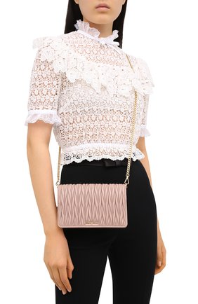 Женская сумка MIU MIU бежевого цвета по цене 115000 руб., арт. 5BP001-N88-F0770-OOO | Фото 2 Женская сумка MIU MIU бежевого цвета, арт. 5BP001-N88-F0770-OOO | Фото 2