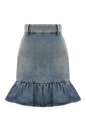 Женская джинсовая юбка MIU MIU синего цвета по цене 62000 руб., арт. GWD242-1XHD-F0008 | Фото 1 Женская джинсовая юбка MIU MIU синего цвета, арт. GWD242-1XHD-F0008 | Фото 1