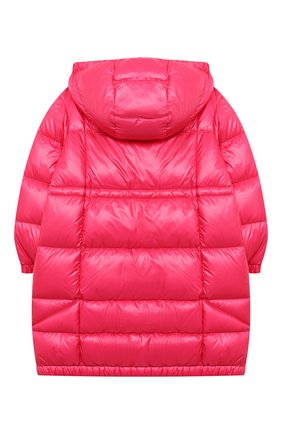 Детское пуховое пальто MONCLER фуксия цвета по цене 69600 руб., арт. F2-954-1C506-10-539ST/8-10A | Фото 2 Детское пуховое пальто MONCLER фуксия цвета, арт. F2-954-1C506-10-539ST/8-10A | Фото 2