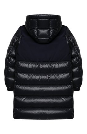 Детское пуховое пальто MONCLER темно-синего цвета по цене 66000 руб., арт. F2-954-1C514-20-68950/8-10A | Фото 2 Детское пуховое пальто MONCLER темно-синего цвета, арт. F2-954-1C514-20-68950/8-10A | Фото 2