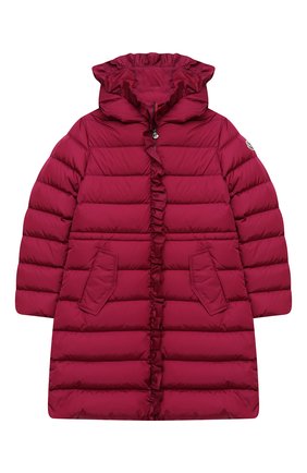 Детское пуховое пальто MONCLER бордового цвета по цене 63500 руб., арт. F2-954-1C508-10-54155/12-14A | Фото 1 Детское пуховое пальто MONCLER бордового цвета, арт. F2-954-1C508-10-54155/12-14A | Фото 1