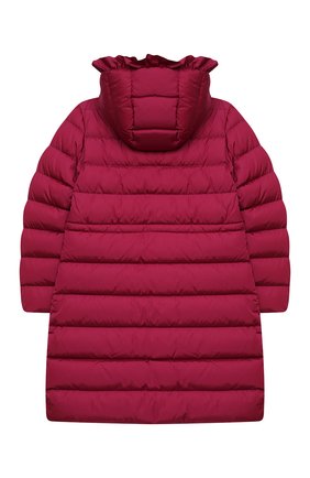 Детское пуховое пальто MONCLER бордового цвета по цене 63500 руб., арт. F2-954-1C508-10-54155/12-14A | Фото 2 Детское пуховое пальто MONCLER бордового цвета, арт. F2-954-1C508-10-54155/12-14A | Фото 2