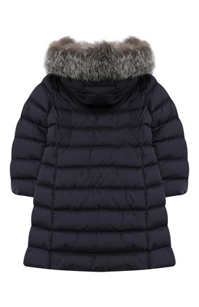Детское пуховое пальто MONCLER темно-синего цвета по цене 62600 руб., арт. F2-954-1C520-12-68352/4-6A | Фото 2 Детское пуховое пальто MONCLER темно-синего цвета, арт. F2-954-1C520-12-68352/4-6A | Фото 2