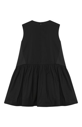 Детское платье SIMONETTA черного цвета, арт. 1N1242/NF310/10-14+ | Фото 2 (Материал подклада: Купро; Материал внешний: Синтетический материал, Хлопок; Рукава: Короткие; Случай: Повседневный; Девочки Кросс-КТ: Платье-одежда)