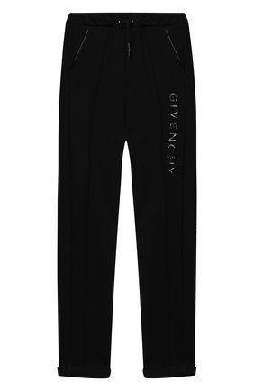 Детские брюки GIVENCHY черного цвета по цене 23950 руб., арт. H14101 | Фото 1 Детские брюки GIVENCHY черного цвета, арт. H14101 | Фото 1