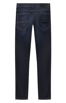Детские джинсы GIVENCHY синего цвета по цене 23950 руб., арт. H24097 | Фото 2 Детские джинсы GIVENCHY синего цвета, арт. H24097 | Фото 2
