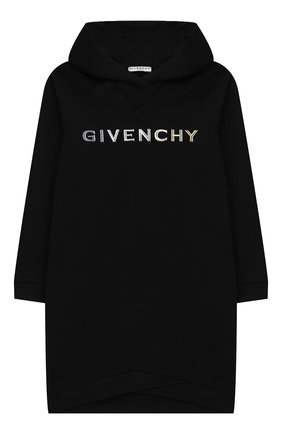 Детское хлопковое платье GIVENCHY черного цвета по цене 27100 руб., арт. H12133 | Фото 1 Детское хлопковое платье GIVENCHY черного цвета, арт. H12133 | Фото 1 (Рукава: Длинные; Материал внешний: Хлопок; Случай: Повседневный; Ростовка одежда: 10 - 11 лет | 140 - 146см, 12 лет | 152 см, 5 лет | 110 см, 6 лет | 116 см, 8 лет | 128 см)