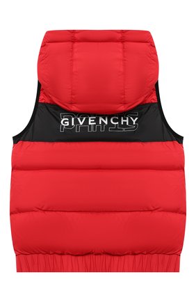 Детский жилет GIVENCHY красного цвета по цене 32160 руб., арт. H26060 | Фото 2 Детский жилет GIVENCHY красного цвета, арт. H26060 | Фото 2