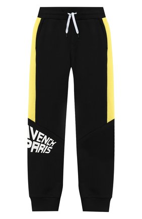 Детские джоггеры GIVENCHY черного цвета по цене 20600 руб., арт. H24102 | Фото 1 Детские джоггеры GIVENCHY черного цвета, арт. H24102 | Фото 1 (Мальчики Кросс-КТ: Брюки-одежда, Брюки-спорт; Ростовка одежда: 10 - 11 лет | 140 - 146см, 12 лет | 152 см, 4 года | 104 см, 5 лет | 110 см, 6 лет | 116 см, 8 лет | 128 см)